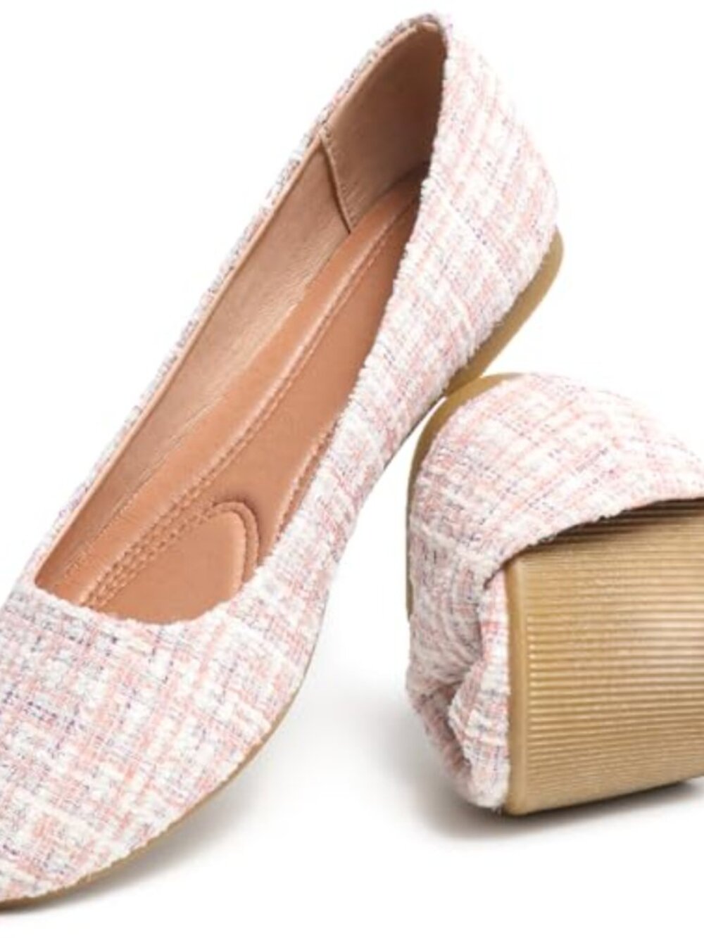 Women's Ballet Flats Memory Foam Comfort Dress Shoes Round Toe Slip On